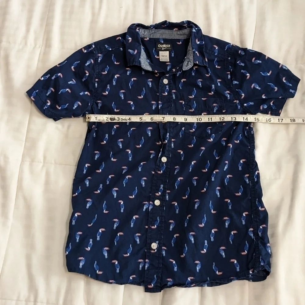 Oshkosh B'Gosh toucan button up shirt size 10/12